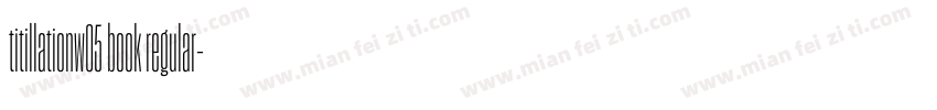 titillationw05 book regular字体转换